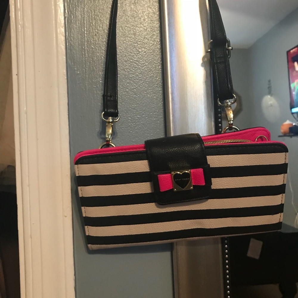 Betsy Johnson wallet on a chain